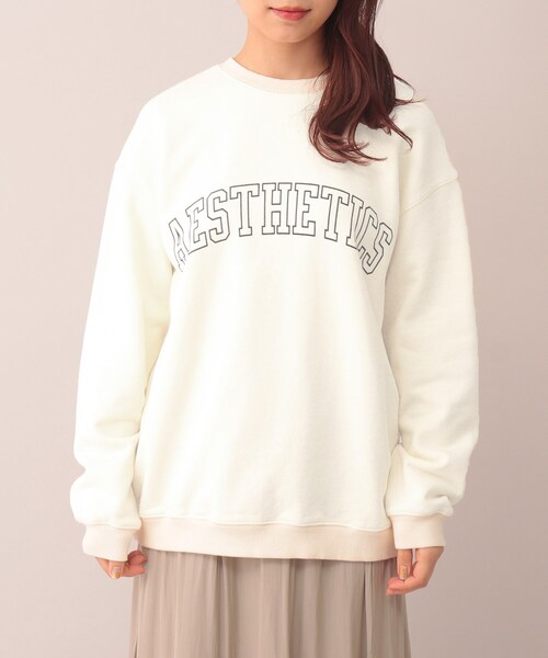 UNTITLED（アンタイトル）の「◆【STORY掲載】裏毛ロゴスウェット＜洗える＞（スウェット・レディース・グレー/オフホワイト/グリーン・02/00/44/48/04）」の5枚目の写真