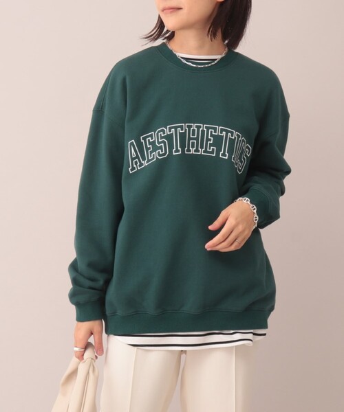 UNTITLED（アンタイトル）の「◆【STORY掲載】裏毛ロゴスウェット＜洗える＞（スウェット・レディース・グレー/オフホワイト/グリーン・02/00/44/48/04）」の18枚目の写真