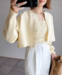 MLI'A | スナップボタン／リブカーディガン(セットアップ対応)(カーディガン/ボレロ)