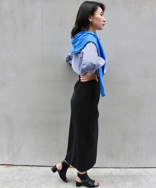 MLI'A(エムリア)の「スナップボタン/リブカーディガン(セットアップ対応)(カーディガン/ボレロ・レディース・ブラック/グリーン/オレンジ/ブルー/アイボリー/ホワイト×ネイビー・M)」の22枚目の写真