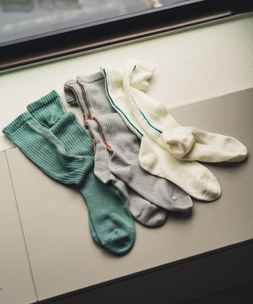 Kastane（カスタネ）の「バックラインソックス（ソックス/靴下・レディース・ライトグレー/サックスブルー/アイボリー/イエロー/ピンク・FREE）」の6枚目の写真