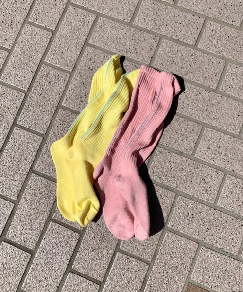 Kastane（カスタネ）の「バックラインソックス（ソックス/靴下・レディース・ライトグレー/サックスブルー/アイボリー/イエロー/ピンク・FREE）」の11枚目の写真