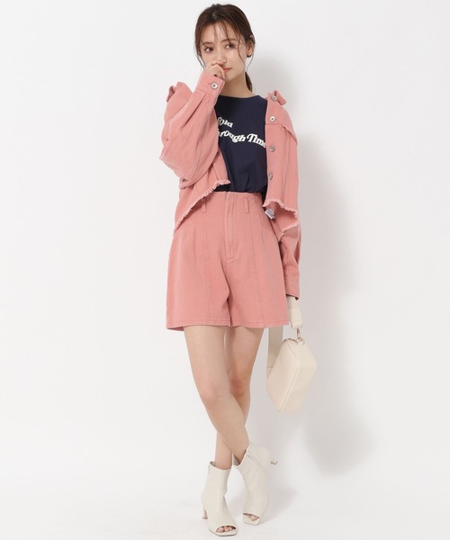 mysty woman(ミスティウーマン)の「グラフィックロゴカラーT 274921(Tシャツ/カットソー・レディース・ネイビー/オフホワイト/ライトピンク/ライトベージュ・FREE)」の10枚目の写真