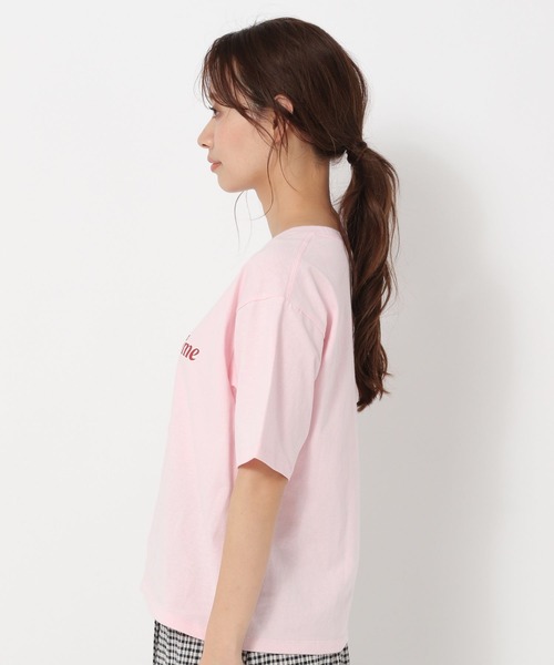 mysty woman(ミスティウーマン)の「グラフィックロゴカラーT 274921(Tシャツ/カットソー・レディース・ネイビー/オフホワイト/ライトピンク/ライトベージュ・FREE)」の12枚目の写真
