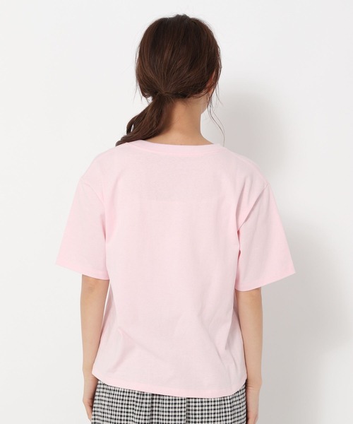 mysty woman(ミスティウーマン)の「グラフィックロゴカラーT 274921(Tシャツ/カットソー・レディース・ネイビー/オフホワイト/ライトピンク/ライトベージュ・FREE)」の13枚目の写真