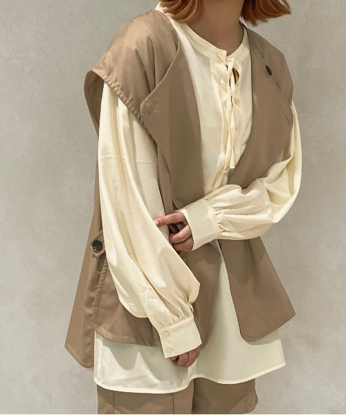 apres jour clair(アプレジュールクレア)の「【apres jour clair】フロントレースアップチュニック【ZOZOTOWN限定アイテム】(シャツ/ブラウス・レディース・オレンジ系その他/コーラル/アイボリー/ベージュ・フリー/X-LARGE)」の13枚目の写真