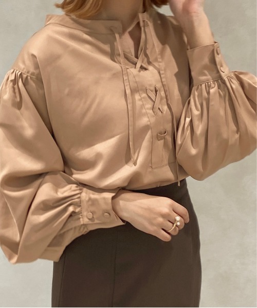 apres jour clair(アプレジュールクレア)の「【apres jour clair】フロントレースアップチュニック【ZOZOTOWN限定アイテム】(シャツ/ブラウス・レディース・オレンジ系その他/コーラル/アイボリー/ベージュ・フリー/X-LARGE)」の17枚目の写真