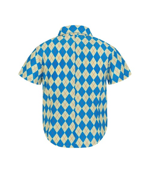 Bonjour Girl(ボンジュールガール)の「【minjiena/ミンジエナ】argyle crop shirt アーガイルクロップシャツ(シャツ/ブラウス・レディース・ピンク/ブルー/グリーン・FREE)」の10枚目の写真