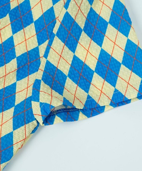 Bonjour Girl(ボンジュールガール)の「【minjiena/ミンジエナ】argyle crop shirt アーガイルクロップシャツ(シャツ/ブラウス・レディース・ピンク/ブルー/グリーン・FREE)」の12枚目の写真