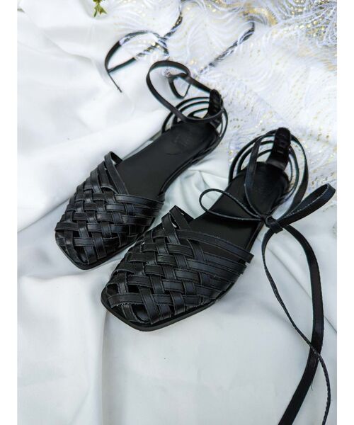 merry jenny(メリージェニー)の「メッシュレースアップshoes(パンプス・レディース・ブラック/オレンジ/ベージュ・MEDIUM/LARGE)」の2枚目の写真