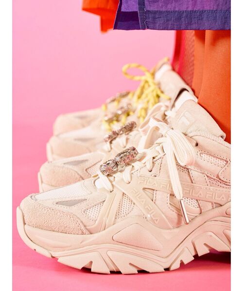 FILA（フィラ）の「FILA スニーカー【コラボ】（スニーカー・レディース・オフホワイト・24.5/23.5/22.5/25.5）」の14枚目の写真