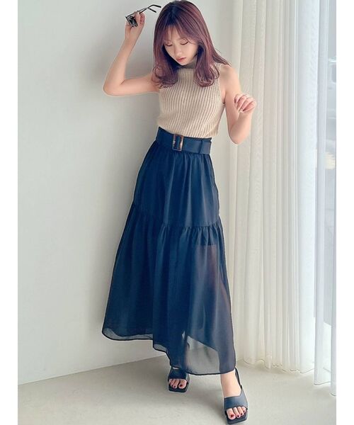 RESEXXY（リゼクシー）の「ハイネックアメスリニットトップス（ニット/セーター・レディース・ベージュ/ブラック/その他1・FREE）」の10枚目の写真