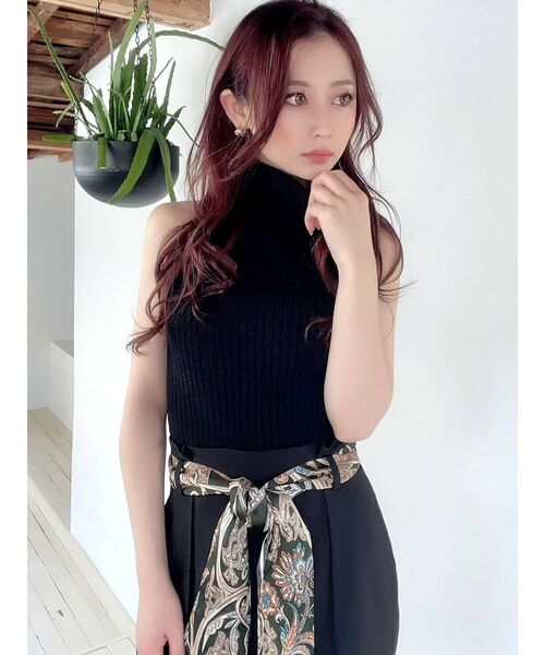 RESEXXY（リゼクシー）の「ハイネックアメスリニットトップス（ニット/セーター・レディース・ベージュ/ブラック/その他1・FREE）」の12枚目の写真