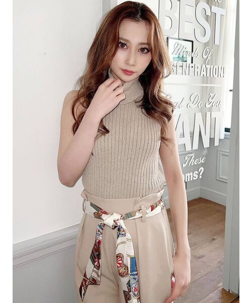 RESEXXY（リゼクシー）の「ハイネックアメスリニットトップス（ニット/セーター・レディース・ベージュ/ブラック/その他1・FREE）」の14枚目の写真