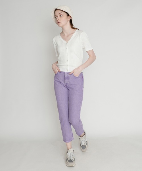Levi's(リーバイス)の「LEVI'S(R) FRESH 501(R) CROP YD BOTANICAL LAVENDER(デニムパンツ・レディース・マルチ・28inch/24inch/25inch/26inch/27inch/23inch)」の8枚目の写真