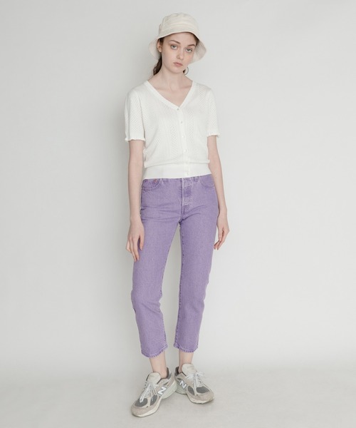 Levi's(リーバイス)の「LEVI'S(R) FRESH 501(R) CROP YD BOTANICAL LAVENDER(デニムパンツ・レディース・マルチ・28inch/24inch/25inch/26inch/27inch/23inch)」の9枚目の写真