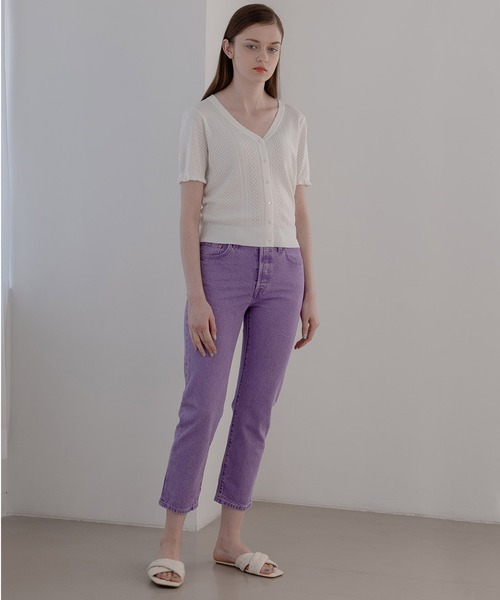 Levi's(リーバイス)の「LEVI'S(R) FRESH 501(R) CROP YD BOTANICAL LAVENDER(デニムパンツ・レディース・マルチ・28inch/24inch/25inch/26inch/27inch/23inch)」の11枚目の写真