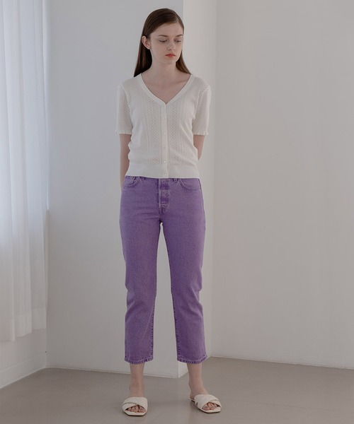 Levi's(リーバイス)の「LEVI'S(R) FRESH 501(R) CROP YD BOTANICAL LAVENDER(デニムパンツ・レディース・マルチ・28inch/24inch/25inch/26inch/27inch/23inch)」の12枚目の写真