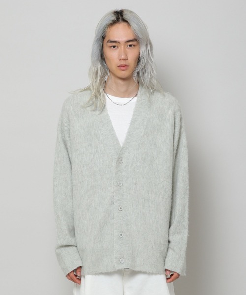 VIVASTUDIO（ビバスタジオ）の「【UNISEX】vivastudio／BRUSHED CARDIGAN　2277056（カーディガン/ボレロ・メンズ・ライトブルー・MEDIUM）」の5枚目の写真