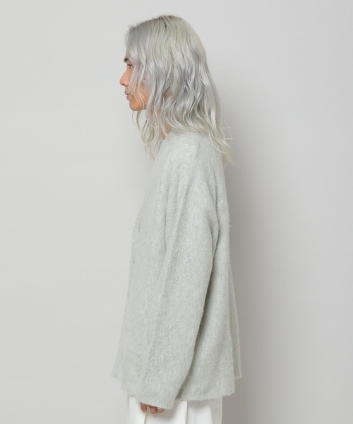 VIVASTUDIO（ビバスタジオ）の「【UNISEX】vivastudio／BRUSHED CARDIGAN　2277056（カーディガン/ボレロ・メンズ・ライトブルー・MEDIUM）」の6枚目の写真