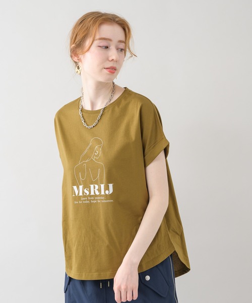 vingtrois（バントロア）の「vingtrois イラストロゴプリントT（Tシャツ/カットソー・レディース・ブラック/ホワイト/カーキ・FREE）」の3枚目の写真