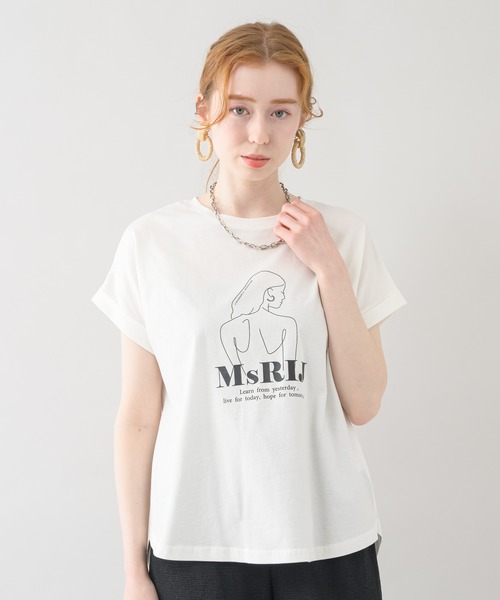 vingtrois（バントロア）の「vingtrois イラストロゴプリントT（Tシャツ/カットソー・レディース・ブラック/ホワイト/カーキ・FREE）」の10枚目の写真