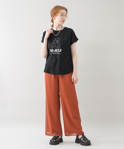 vingtrois（バントロア）の「vingtrois イラストロゴプリントT（Tシャツ/カットソー・レディース・ブラック/ホワイト/カーキ・FREE）」の14枚目の写真