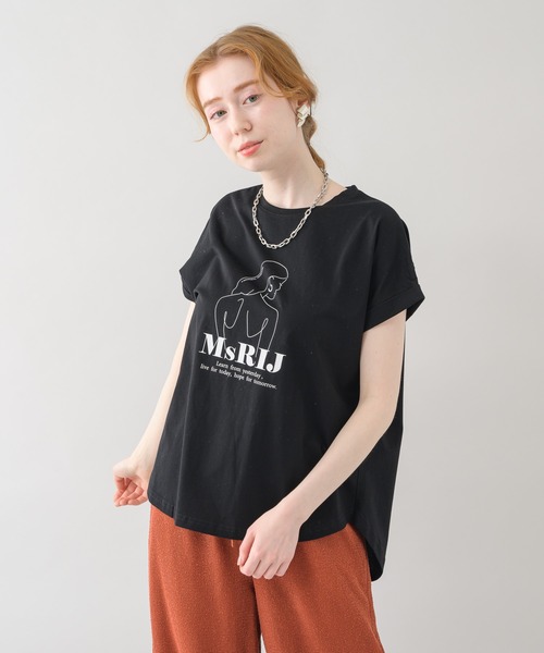 vingtrois（バントロア）の「vingtrois イラストロゴプリントT（Tシャツ/カットソー・レディース・ブラック/ホワイト/カーキ・FREE）」の20枚目の写真