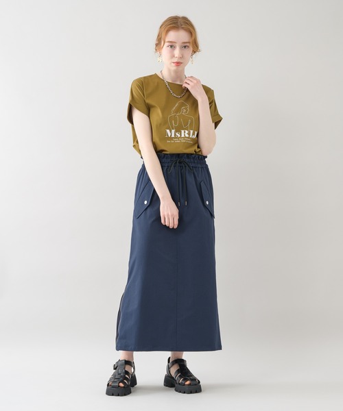 vingtrois（バントロア）の「vingtrois イラストロゴプリントT（Tシャツ/カットソー・レディース・ブラック/ホワイト/カーキ・FREE）」の22枚目の写真