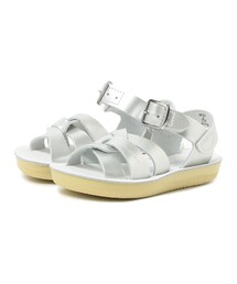 こども ビームス | SALT WATER SANDALS / Swimmer Silver ウォッシャブル レザー サンダル（約13～15.5cm）(サンダル)