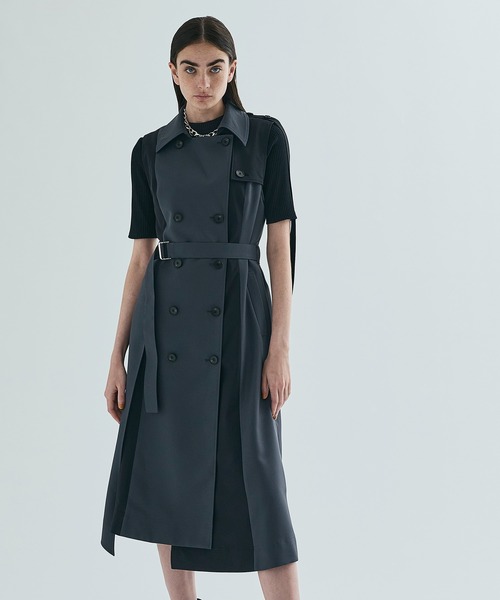 UNITED TOKYO（ユナイテッドトウキョウ）の「コンストラグベストワンピース（ジャンパースカート・レディース・ベージュ/グレー・FREE）」の15枚目の写真