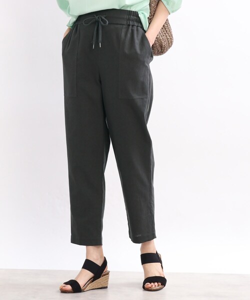 SHOO・LA・RUE(シューラルー)の「◆【洗える/綿麻】イージーベイカーパンツ(その他パンツ・レディース・チャコールグレー/オリーブ/イエロー/ライトベージュ/ピンク系/ブルー・04/03/02)」の2枚目の写真