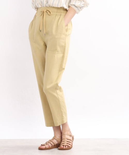 SHOO・LA・RUE(シューラルー)の「◆【洗える/綿麻】イージーベイカーパンツ(その他パンツ・レディース・チャコールグレー/オリーブ/イエロー/ライトベージュ/ピンク系/ブルー・04/03/02)」の6枚目の写真