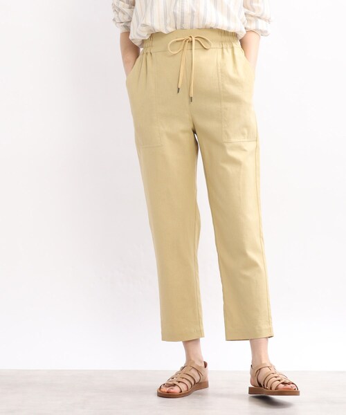 SHOO・LA・RUE(シューラルー)の「◆【洗える/綿麻】イージーベイカーパンツ(その他パンツ・レディース・チャコールグレー/オリーブ/イエロー/ライトベージュ/ピンク系/ブルー・04/03/02)」の8枚目の写真