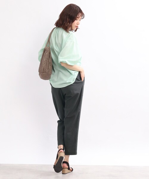 SHOO・LA・RUE(シューラルー)の「◆【洗える/綿麻】イージーベイカーパンツ(その他パンツ・レディース・チャコールグレー/オリーブ/イエロー/ライトベージュ/ピンク系/ブルー・04/03/02)」の18枚目の写真