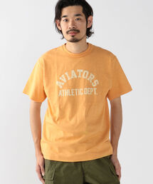WAREHOUSE スウェット Tシャツ 半袖 プリント オレンジ L WAREHOUSE（ウエアハウス）｜メンズのTシャツ/カットソー