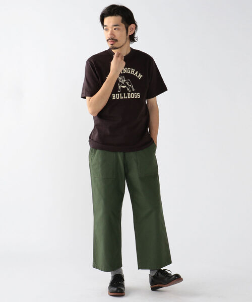 WAREHOUSE(ウエアハウス)の「WAREHOUSE × BEAMS PLUS / 別注 Lot 4601 プリント Tシャツ(Tシャツ/カットソー・メンズ・レッド系その他/杢グレー/スミクロ/ネイビー系/グリーン/オレンジ/サックスブルー/オフホワイト・S/L/M/XL)」の13枚目の写真