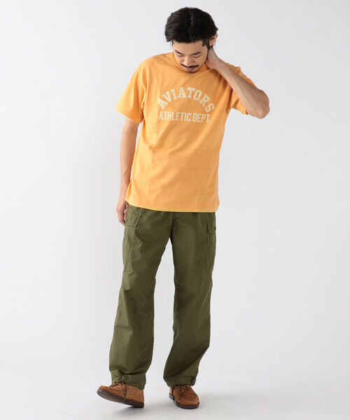 WAREHOUSE(ウエアハウス)の「WAREHOUSE × BEAMS PLUS / 別注 Lot 4601 プリント Tシャツ(Tシャツ/カットソー・メンズ・レッド系その他/杢グレー/スミクロ/ネイビー系/グリーン/オレンジ/サックスブルー/オフホワイト・S/L/M/XL)」の18枚目の写真