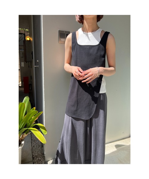 BLACK BY MOUSSY（ブラックバイマウジー）の「manyway tanktop（メニ―ウェイタンクトップ）（タンクトップ・レディース・ブラック/ネイビー/ベージュ・FREE）」の10枚目の写真