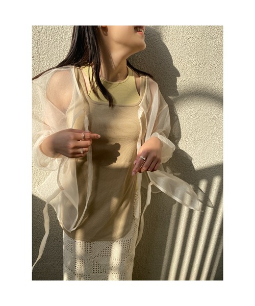 BLACK BY MOUSSY（ブラックバイマウジー）の「manyway tanktop（メニ―ウェイタンクトップ）（タンクトップ・レディース・ブラック/ネイビー/ベージュ・FREE）」の9枚目の写真