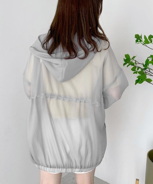 OLIVE des OLIVE（オリーブデオリーブ）の「シアロングマンパ（マウンテンパーカー・レディース・ライトグレー/オフホワイト・FREE）」の15枚目の写真