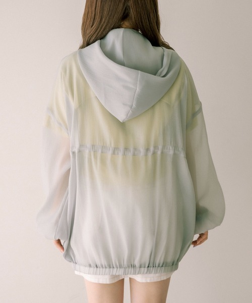 OLIVE des OLIVE（オリーブデオリーブ）の「シアロングマンパ（マウンテンパーカー・レディース・ライトグレー/オフホワイト・FREE）」の11枚目の写真