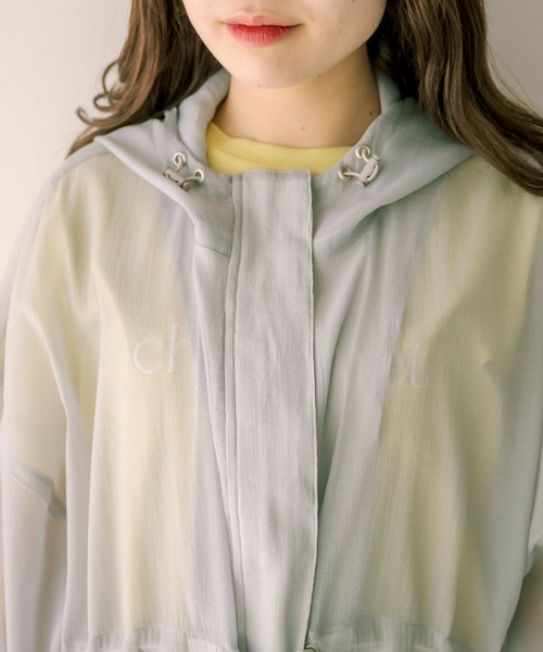 OLIVE des OLIVE（オリーブデオリーブ）の「シアロングマンパ（マウンテンパーカー・レディース・ライトグレー/オフホワイト・FREE）」の13枚目の写真