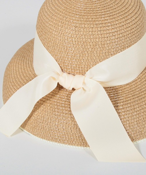 Julia Boutique（ジュリアブティック）の「リボン付きパイピングクロシェハット/22132（ハット・レディース・ブラック/ホワイト/ベージュ・ONE）」の14枚目の写真