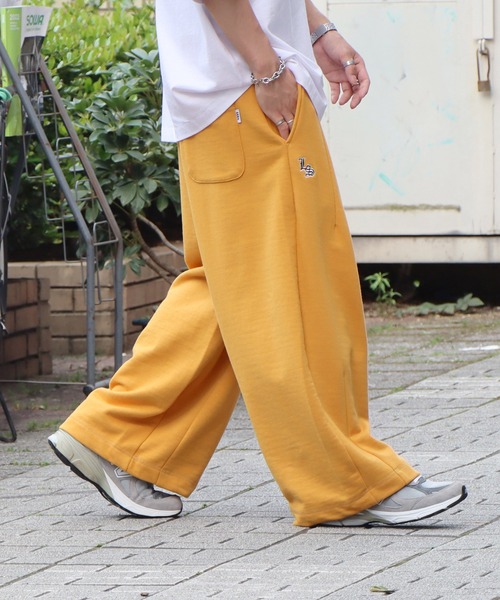 ILL'S（イルズ）の「ビッグシルエット ワンポイント刺繍 イージースウェットパンツ【ILL'S】（スウェットパンツ・メンズ・ブラック/杢グレー/イエロー/グリーン/オートミール・FREE）」の21枚目の写真