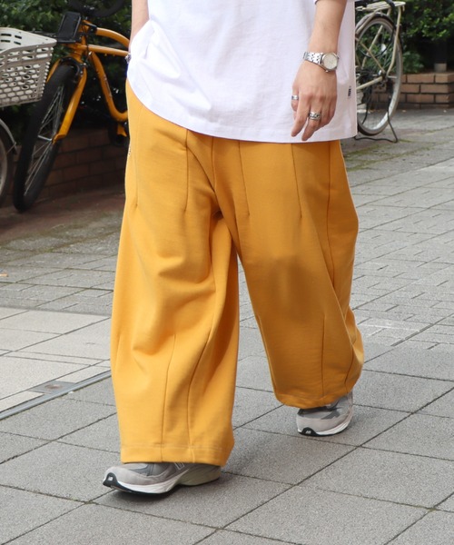 ILL'S（イルズ）の「ビッグシルエット ワンポイント刺繍 イージースウェットパンツ【ILL'S】（スウェットパンツ・メンズ・ブラック/杢グレー/イエロー/グリーン/オートミール・FREE）」の19枚目の写真