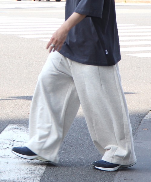 ILL'S（イルズ）の「ビッグシルエット ワンポイント刺繍 イージースウェットパンツ【ILL'S】（スウェットパンツ・メンズ・ブラック/杢グレー/イエロー/グリーン/オートミール・FREE）」の14枚目の写真