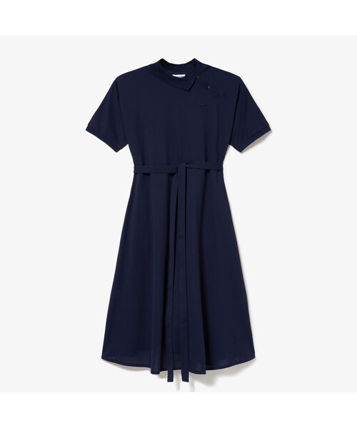 LACOSTE（ラコステ）　ワンピース　斜めボタン LACOSTE（ラコステ）の「斜めボタンポロドレス（シャツ
