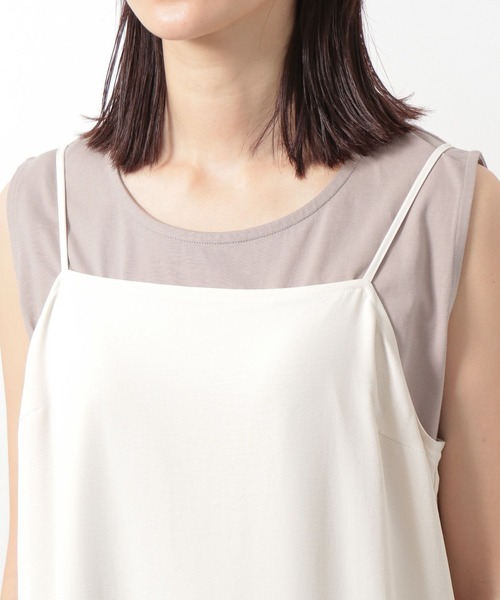 LEPSIM（レプシィム）の「ホソヒモストレートキャミワンピース　281825（ワンピース・レディース・ブラック/ベージュ/オフホワイト/ブラウン・FREE）」の11枚目の写真