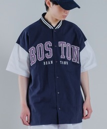 カレッジロゴ アップリケ 半袖 スタジアムシャツ